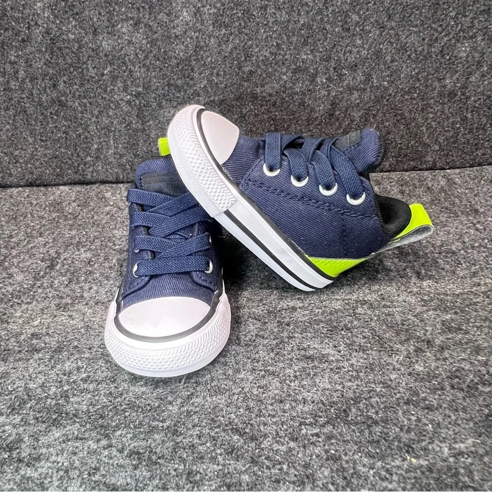 Converse Chuck Taylor All Star Axel Sneaker Infant Baby Navy/Green Shoes Size 3